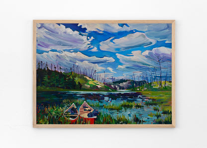 "Canoes at the Crossroads" Art Print