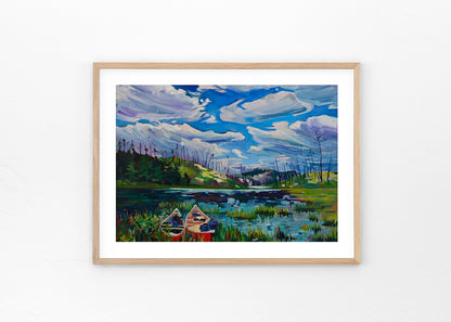 "Canoes at the Crossroads" Art Print