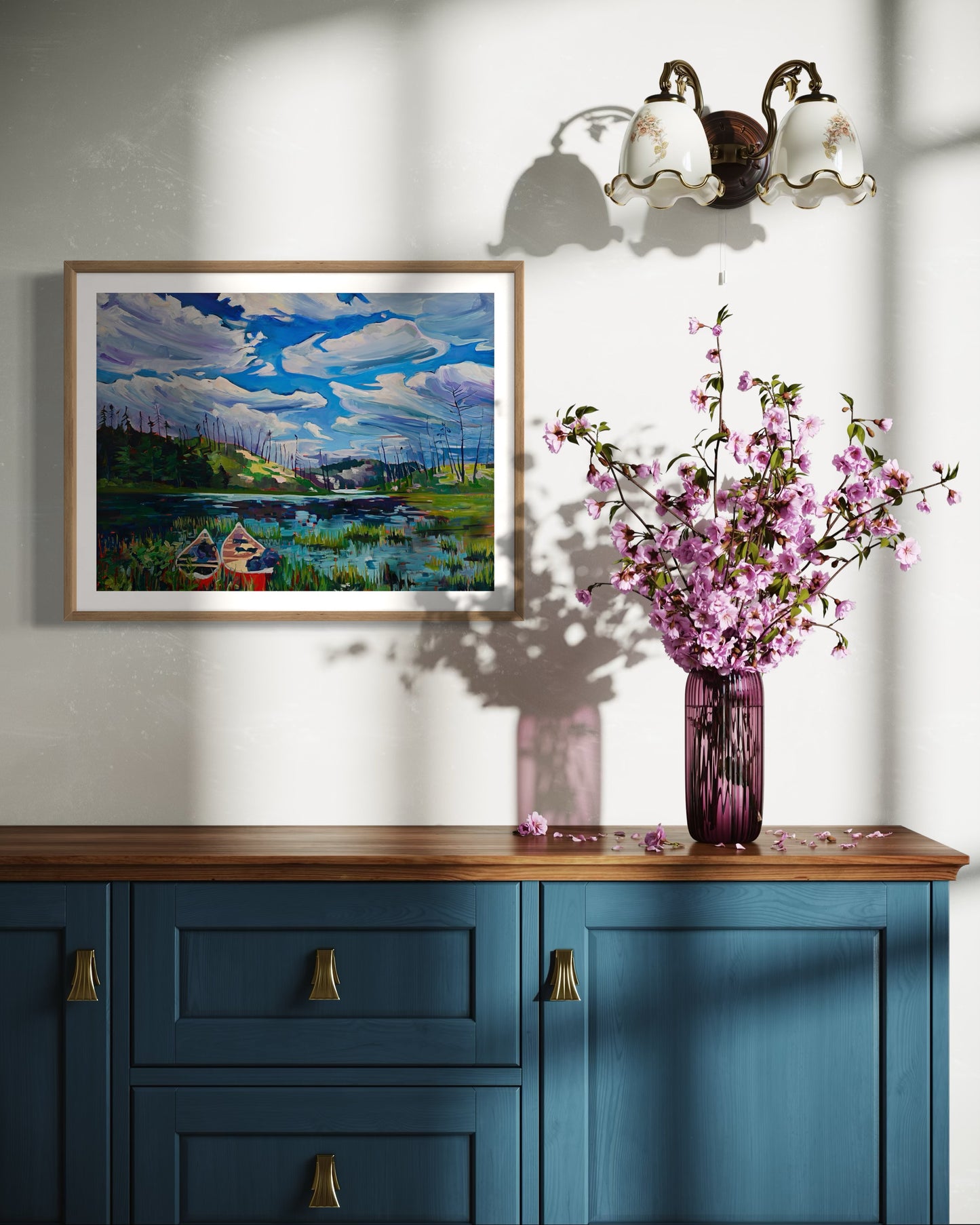 "Canoes at the Crossroads" Art Print